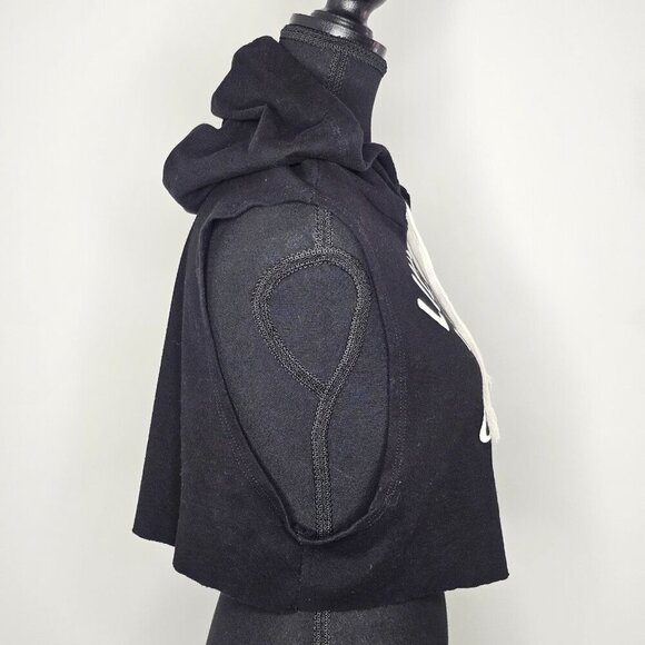 Live Fit LVFT Women's Black Sleeveless Hooded Crop Top, Size Small - Picture 3 of 12